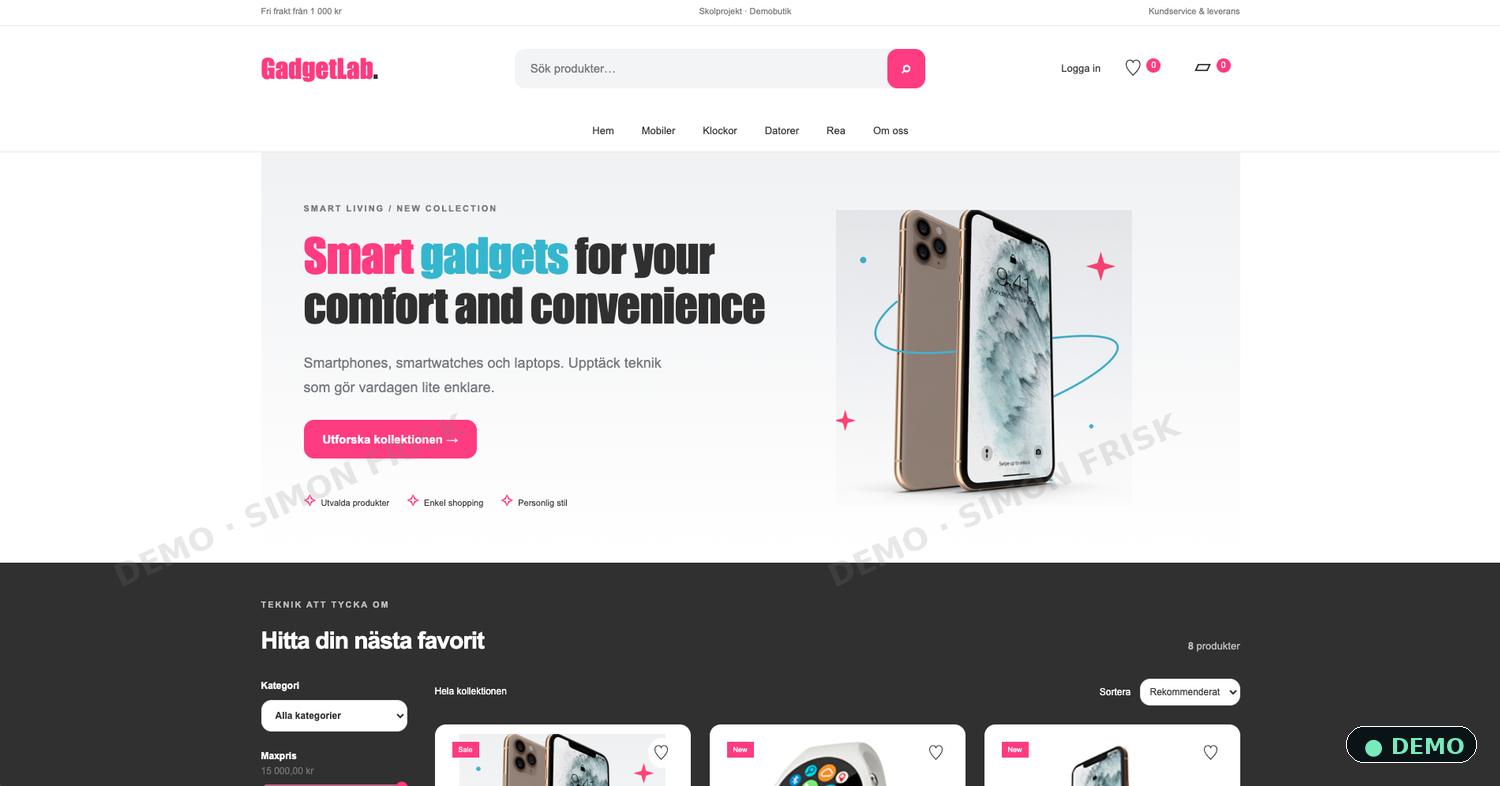 GadgetLab – demo